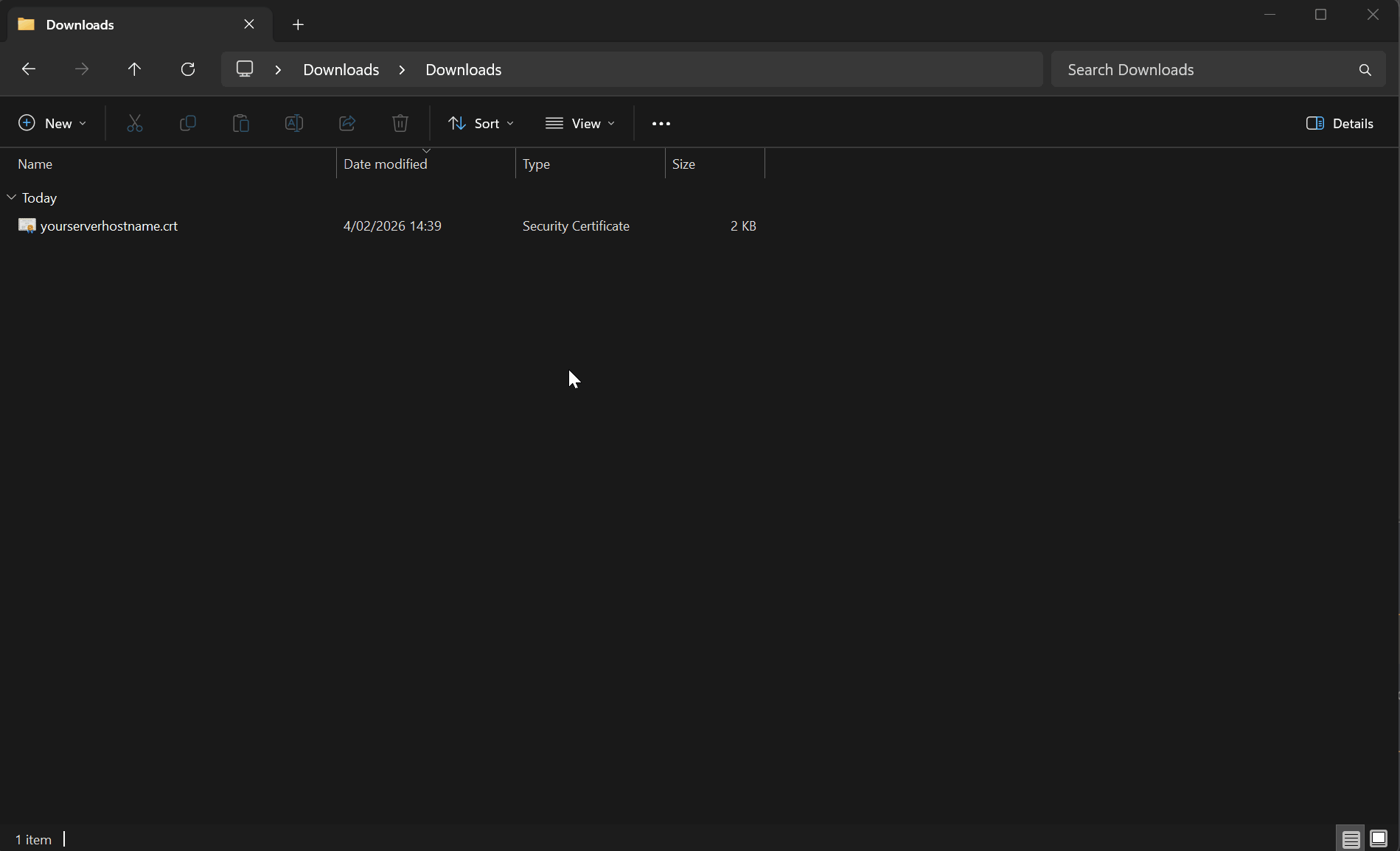 Certificate Importing